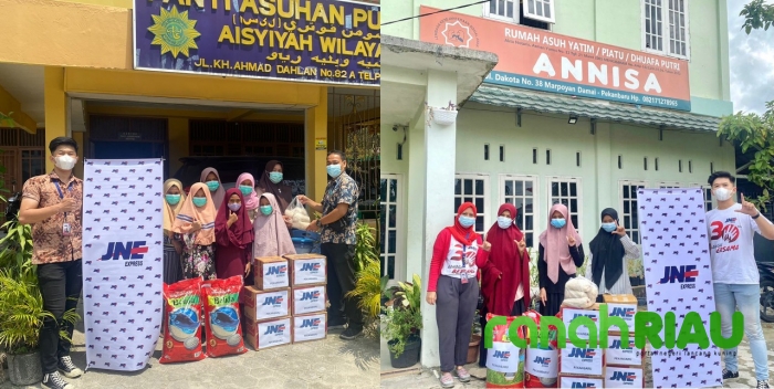 JNE Pekanbaru maknai Hari kemerdekaan dengan semangat Berbagi